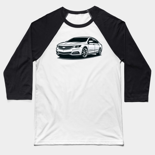 Chevrolet Impala Baseball T-Shirt by Vehicles-Art